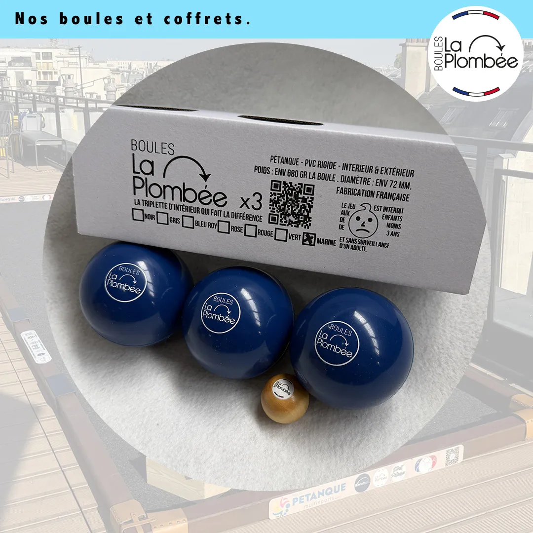 Boules souples de pétanque Indoor & Outdoor – La Plombée | Jeu pour intérieur et extérieur marine