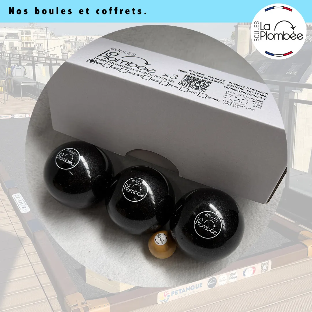Boules souples de pétanque Indoor & Outdoor – La Plombée | Jeu pour intérieur et extérieur noir