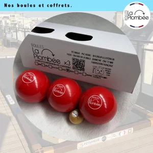 Boules souples de pétanque Indoor & Outdoor – La Plombée | Jeu pour intérieur et extérieur rouge